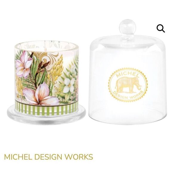 Michel Design Works Island Breeze Cloche Candle. NWT. Sealed. Tropical green gin - Picture 1 of 12